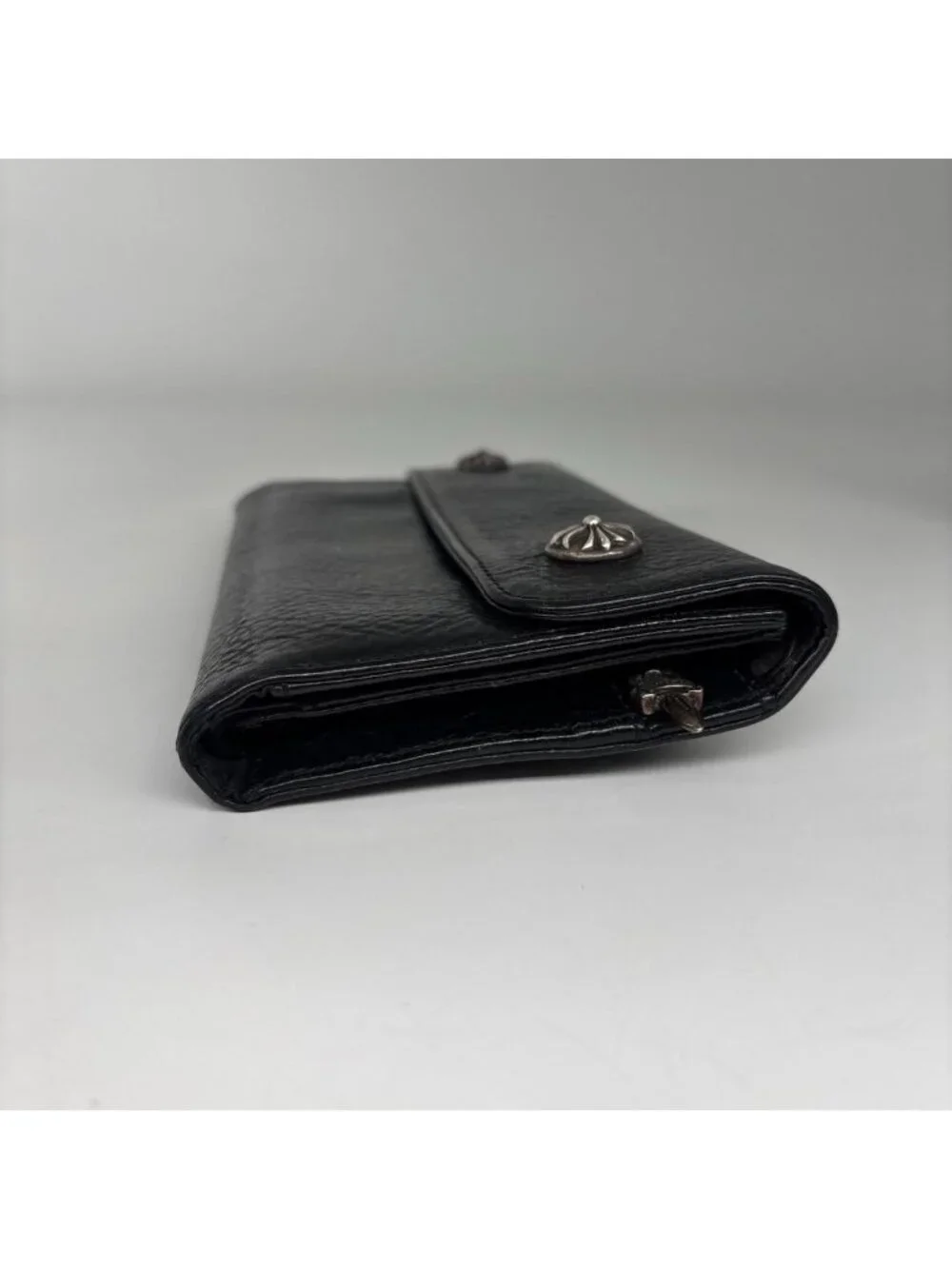Chrome Hearts Super Wave Cross Ball Wallet Black